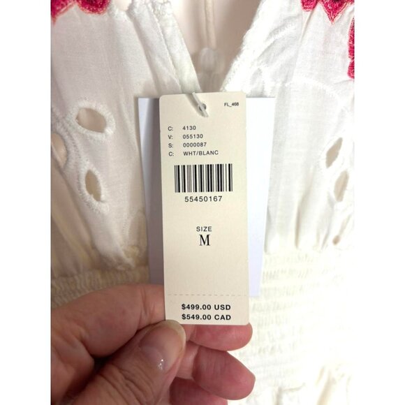 Anthropologie MISA Los Angeles Shadi Dress Medium Eyelet Embroidered Roses New - Picture 14 of 16